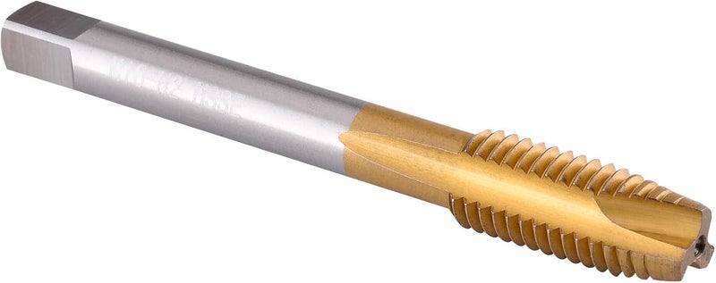 Burkit M10 Spiral Point Tap, HSS Titanium coating M10 x 1.5 Spiral Point Plug Threading Tap - Image 1